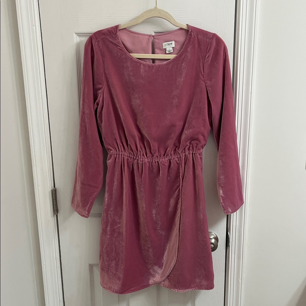 J. Crew Velvet Dress in Mauve